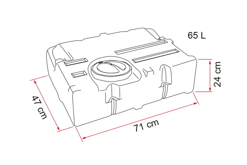 61009 fiamma vanntank 65l 2 Fiamma vanntank, 65 liter - Bilde 2