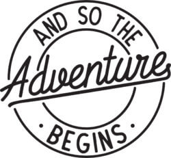 And so the adventure begins (klistremerke)