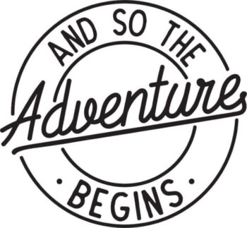 And so the adventure begins (klistremerke)