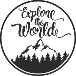 Explore the world (klistremerke)