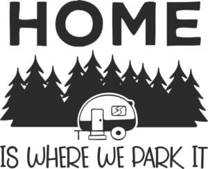 Home is where we park it (klistremerke)
