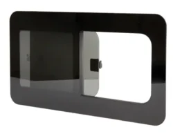 Universalt skyvevindu, mørkt tonet sikkerhetsglass