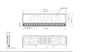 Strands skiltholder med integrert led-lys - bilde 7